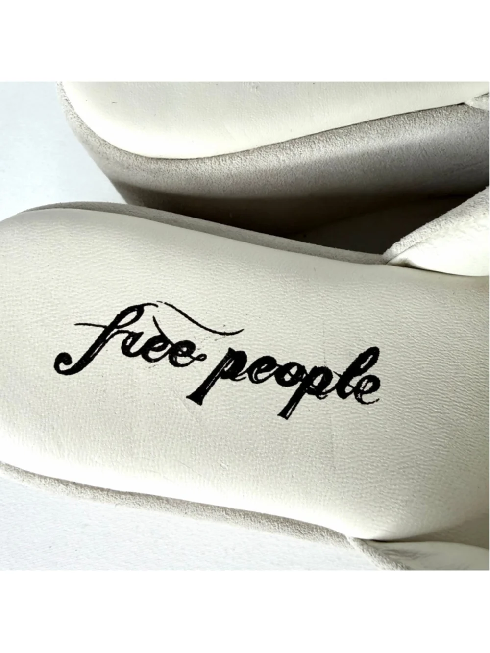 Free People Almost Paradise Suede Platform Sandals Size 39 Sea Salt